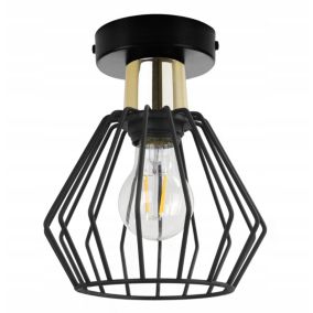 Lampa sufitowa wisząca Light Home LH Nuvola 1x E27 60W czarny/złoty 1szt.