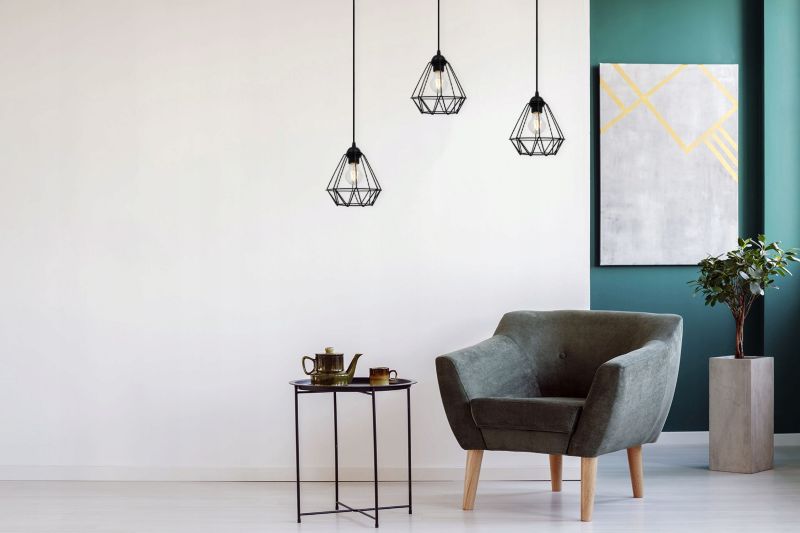 Lampa sufitowa wisząca Light Home LH Nuvola 1x E27 60W diament czarny 1szt.