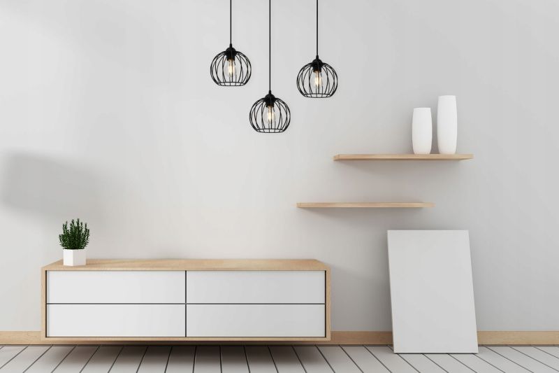 Lampa sufitowa wisząca Light Home LH Nuvola 1x E27 60W kula czarny 1szt.