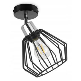 Lampa sufitowa wisząca Light Home LH Nuvola 1x E27 60W ruchoma czarny/srebrny 1szt.