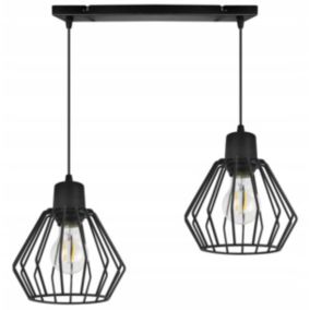 Lampa sufitowa wisząca Light Home LH Nuvola 2x E27 60W czarny 1szt.