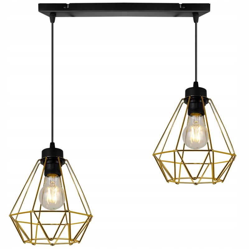 Lampa sufitowa wisząca Light Home LH Nuvola 2x E27 60W metalowy złoty 1szt.
