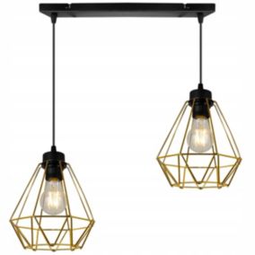 Lampa sufitowa wisząca Light Home LH Nuvola 2x E27 60W metalowy złoty 1szt.