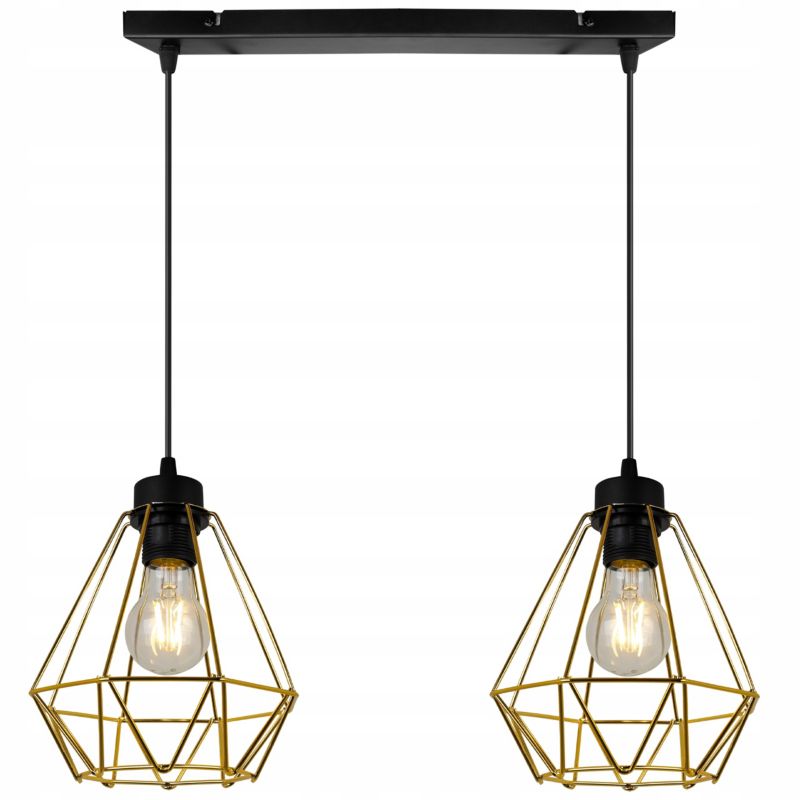 Lampa sufitowa wisząca Light Home LH Nuvola 2x E27 60W metalowy złoty 1szt.