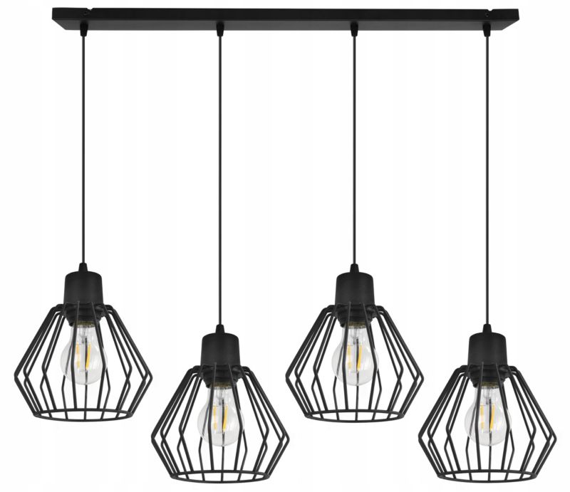 Lampa sufitowa wisząca Light Home LH Nuvola 4x E27 60W czarny 1szt.
