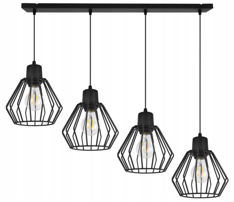 Lampa sufitowa wisząca Light Home LH Nuvola 4x E27 60W czarny 1szt.