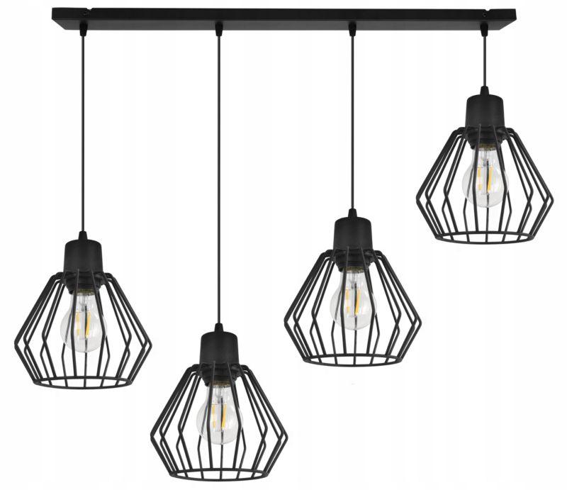 Lampa sufitowa wisząca Light Home LH Nuvola 4x E27 60W czarny 1szt.