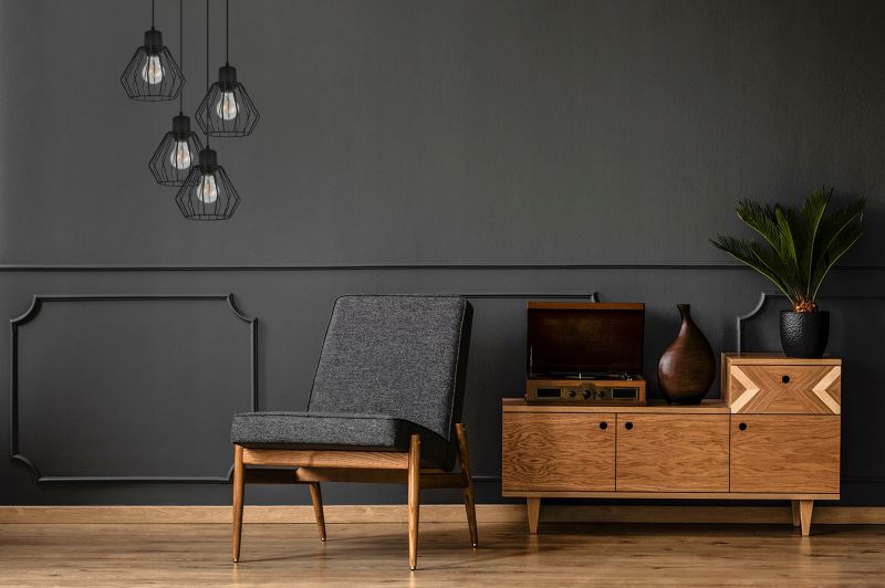 Lampa sufitowa wisząca Light Home LH Nuvola 4x E27 60W okrągła czarny 1szt.