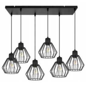Lampa sufitowa wisząca Light Home LH Nuvola 5x E27 60W czarny 1szt.