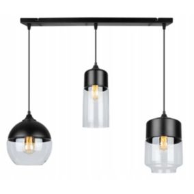 Lampa sufitowa wisząca Light Home LH Oslo prosta 3x E27 60W mix bezbarwny 1szt.