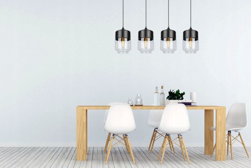 Lampa sufitowa wisząca Light Home LH Oslo prosta 4x E27 60W bezbarwny 1szt.