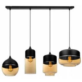 Lampa sufitowa wisząca Light Home LH Oslo prosta 4x E27 60W mix złoty 1szt.