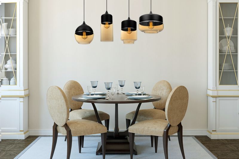 Lampa sufitowa wisząca Light Home LH Oslo prosta 4x E27 60W mix złoty 1szt.