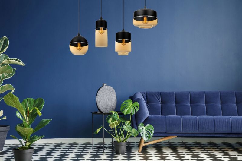 Lampa sufitowa wisząca Light Home LH Oslo prosta 4x E27 60W mix złoty 1szt.