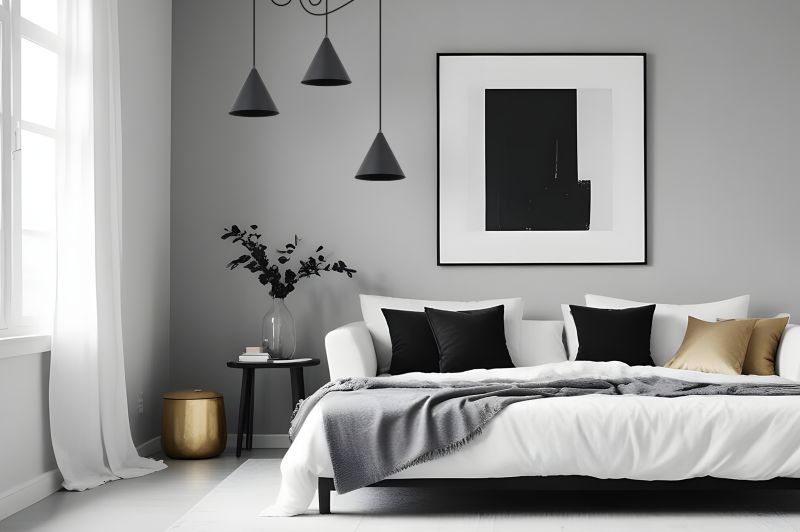 Lampa sufitowa wisząca Light Home LH Pająk Soho 3x E27 60W klosz 25cm czarny 1szt.