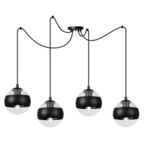 Lampa sufitowa wisząca Light Home LH Pająk Toledo 4x E14 40W czarny 1szt.