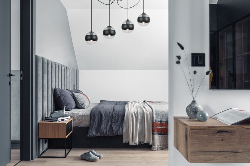 Lampa sufitowa wisząca Light Home LH Pająk Toledo 4x E14 40W czarny 1szt.