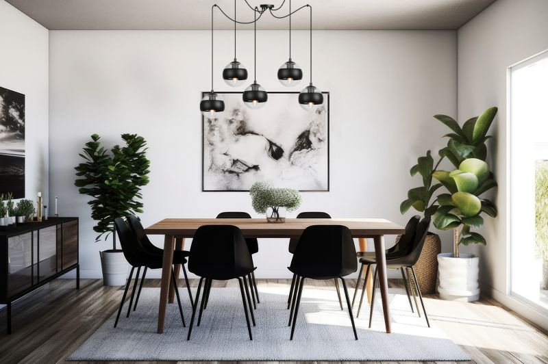 Lampa sufitowa wisząca Light Home LH Pająk Toledo 5x E14 40W czarny 1szt.