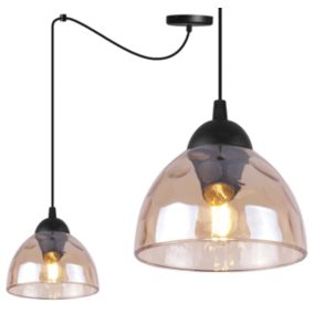 Lampa sufitowa wisząca Light Home LH Pająk Venice 1x E27 60W klosz miodowy 1szt.