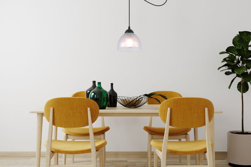 Lampa sufitowa wisząca Light Home LH Pająk Venice 1x E27 60W klosz mleczny 1szt.