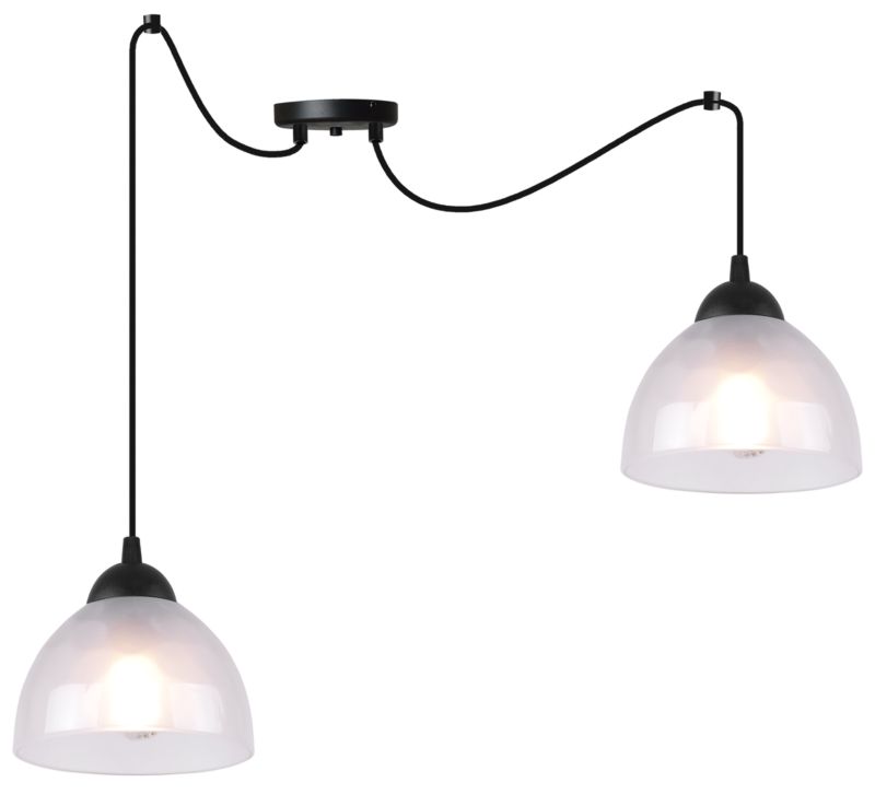 Lampa sufitowa wisząca Light Home LH Pająk Venice 2x E27 60W klosz mleczny 1szt.