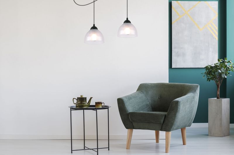 Lampa sufitowa wisząca Light Home LH Pająk Venice 2x E27 60W klosz mleczny 1szt.