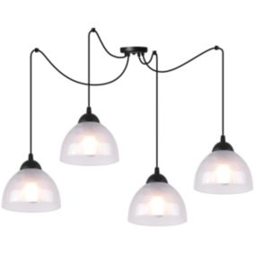 Lampa sufitowa wisząca Light Home LH Pająk Venice 4x E27 60W klosz melczny 1szt.