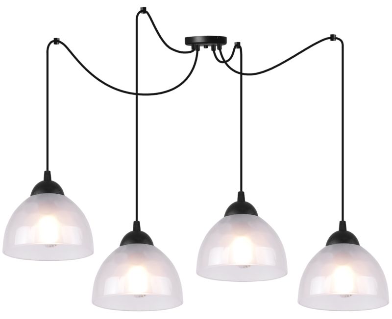 Lampa sufitowa wisząca Light Home LH Pająk Venice 4x E27 60W klosz melczny 1szt.