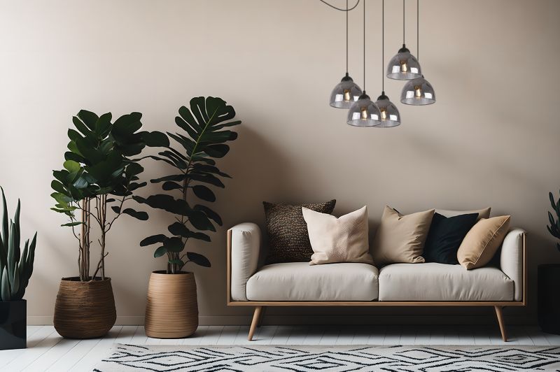 Lampa sufitowa wisząca Light Home LH Pająk Venice 5x E27 60W klosz grafitowy 1szt.