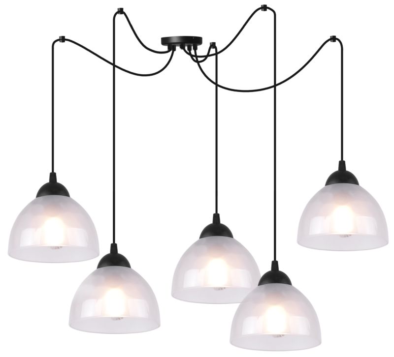 Lampa sufitowa wisząca Light Home LH Pająk Venice 5x E27 60W klosz mleczny 1szt.