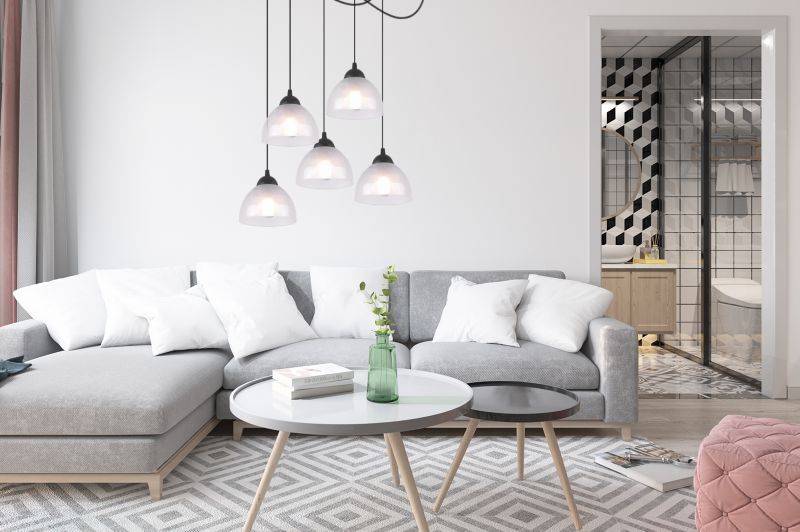 Lampa sufitowa wisząca Light Home LH Pająk Venice 5x E27 60W klosz mleczny 1szt.