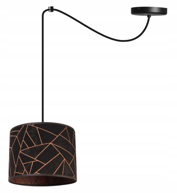 Lampa sufitowa wisząca Light Home LH Pająk Werona 1x E27 60W czarny/miedź 1szt.