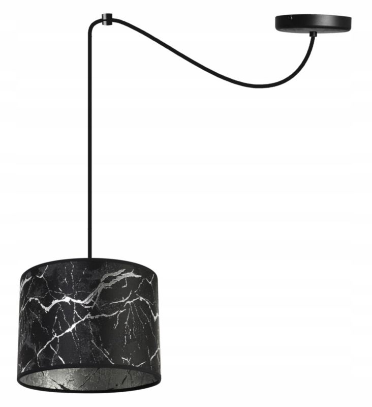 Lampa sufitowa wisząca Light Home LH Pająk Werona 1x E27 60W czarny/srebrny 1szt.