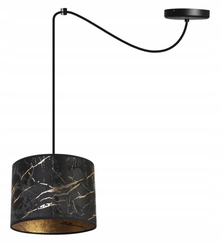 Lampa sufitowa wisząca Light Home LH Pająk Werona 1x E27 60W czarny/złoty 1szt.
