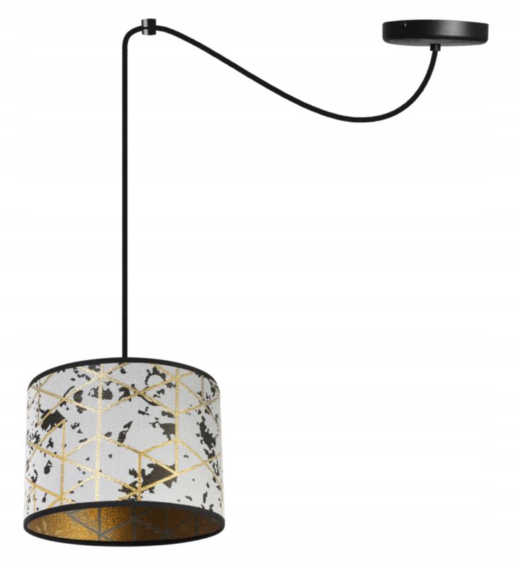 Lampa sufitowa wisząca Light Home LH Pająk Werona 1x E27 60W szary/złoty 1szt.