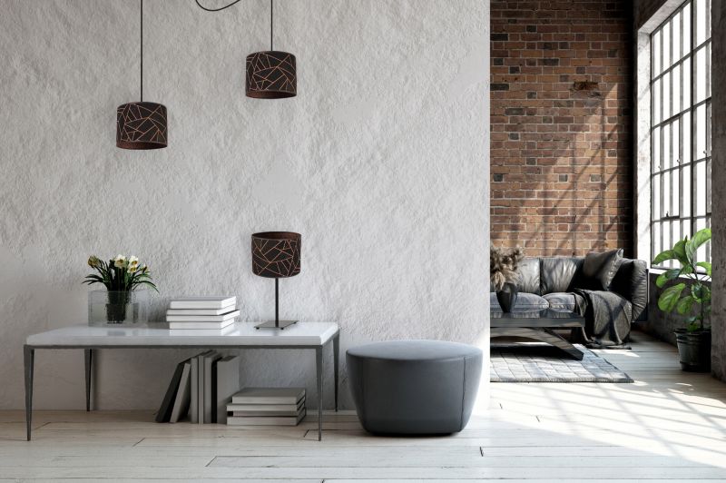 Lampa sufitowa wisząca Light Home LH Pająk Werona 2x E27 60W czarny/miedź 1szt.