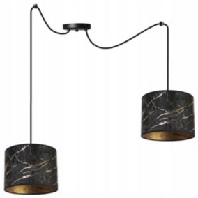 Lampa sufitowa wisząca Light Home LH Pająk Werona 2x E27 60W czarny/złoty 1szt.