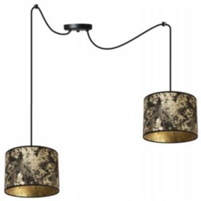 Lampa sufitowa wisząca Light Home LH Pająk Werona 2x E27 60W złoty/czarny 1szt.