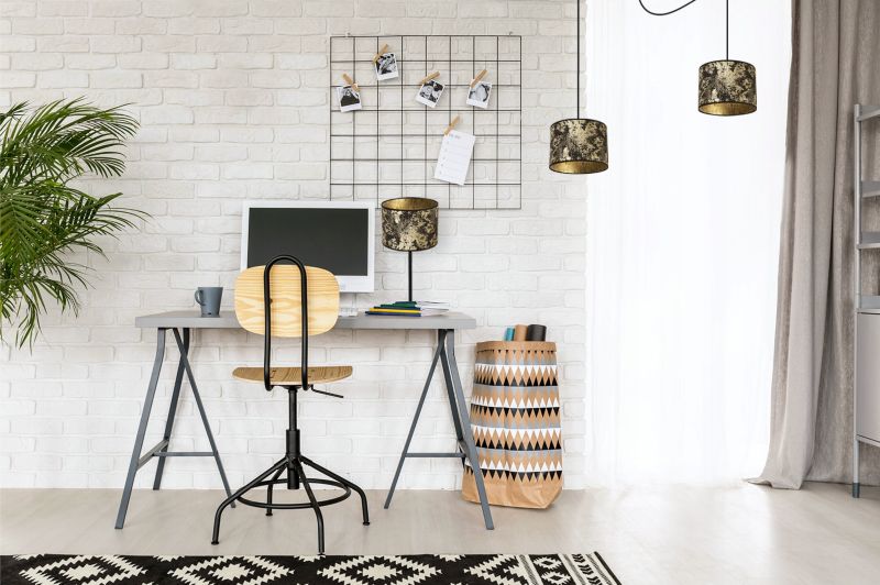 Lampa sufitowa wisząca Light Home LH Pająk Werona 2x E27 60W złoty/czarny 1szt.