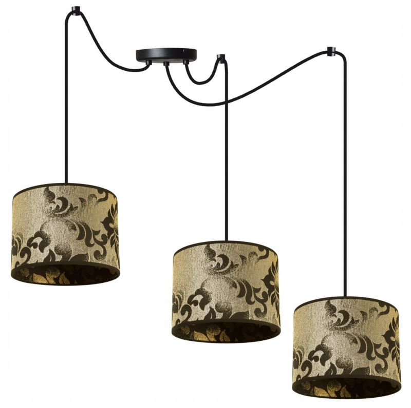 Lampa sufitowa wisząca Light Home LH Pająk Werona 3x E27 60W ciemne złoto 1szt.