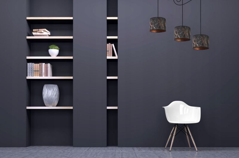 Lampa sufitowa wisząca Light Home LH Pająk Werona 3x E27 60W czarny/miedź 1szt.
