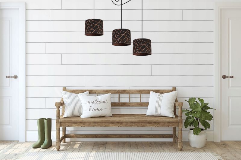 Lampa sufitowa wisząca Light Home LH Pająk Werona 3x E27 60W czarny/miedź 1szt.