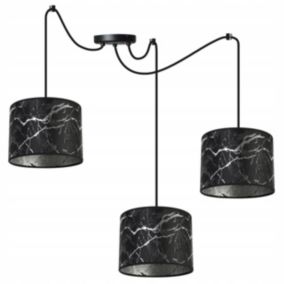Lampa sufitowa wisząca Light Home LH Pająk Werona 3x E27 60W czarny/srebrny 1szt.