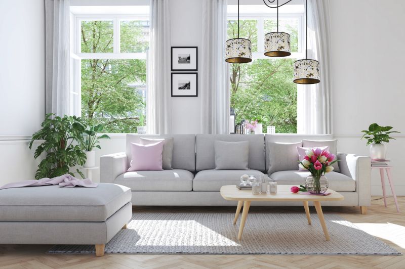 Lampa sufitowa wisząca Light Home LH Pająk Werona 3x E27 60W szary/złoty 1szt.