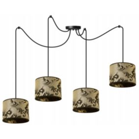 Lampa sufitowa wisząca Light Home LH Pająk Werona 4x E27 60W ciemne złoto 1szt.
