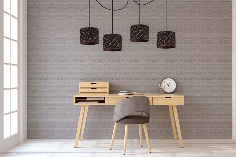 Lampa sufitowa wisząca Light Home LH Pająk Werona 4x E27 60W czarny/miedź 1szt.