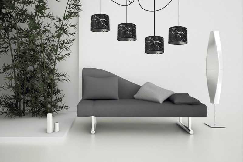 Lampa sufitowa wisząca Light Home LH Pająk Werona 4x E27 60W czarny/srebrny 1szt.