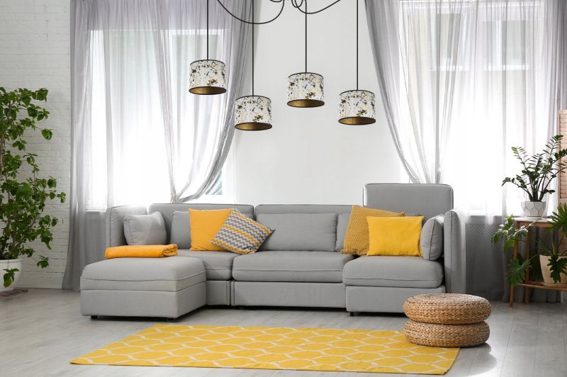 Lampa sufitowa wisząca Light Home LH Pająk Werona 4x E27 60W szary/złoty 1szt.