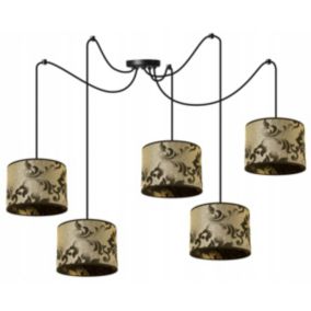 Lampa sufitowa wisząca Light Home LH Pająk Werona 5x E27 60W ciemne złoto 1szt.