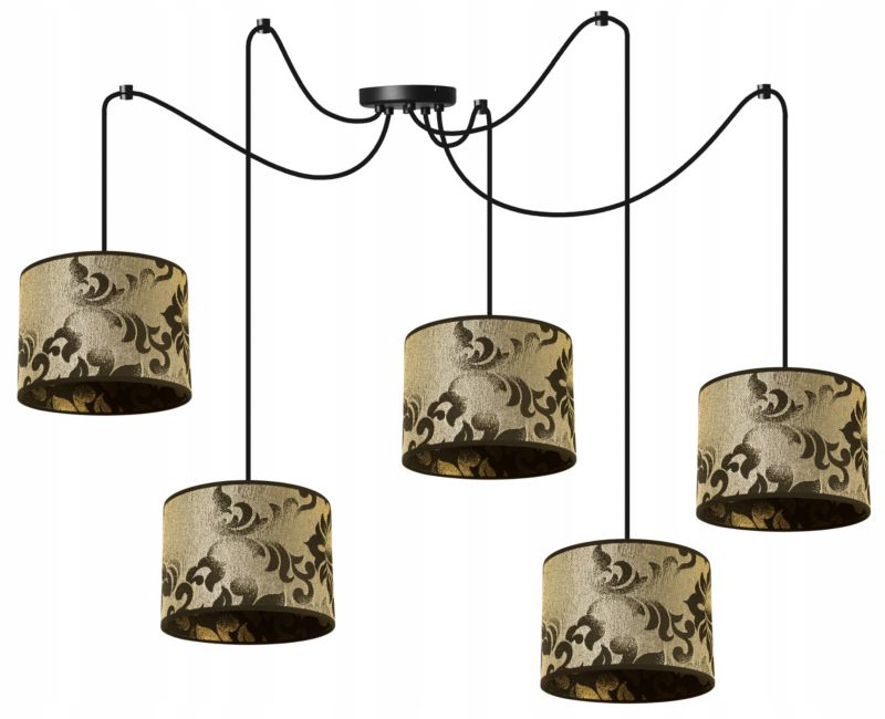 Lampa sufitowa wisząca Light Home LH Pająk Werona 5x E27 60W ciemne złoto 1szt.